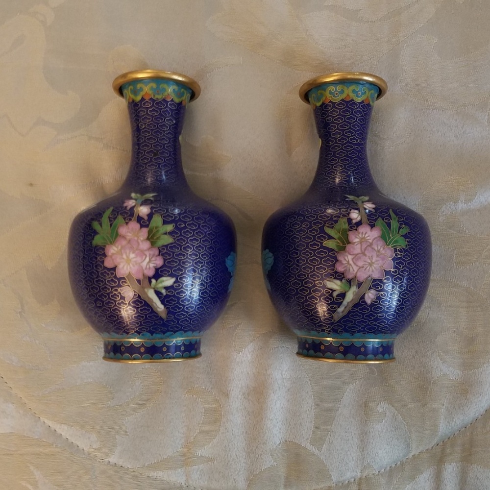 Vintage Cloisonné Vases (set of 2) - Picture 5 of 8